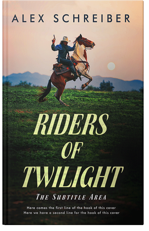 Front view of Premade Action & Adventure Book Cover - Hunter Green