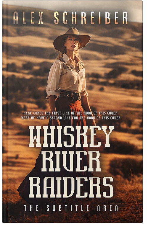 Front view of Premade Action & Adventure Book Cover - Bistre