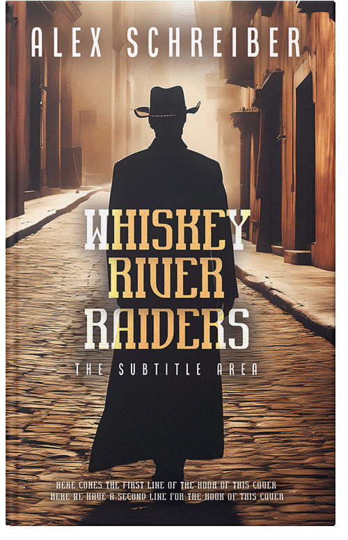 Front view of Premade Action & Adventure Book Cover - Cocoa Brown