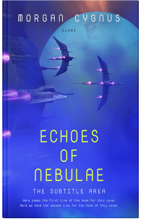 Front view of Premade Science Fiction Book Cover - Cerulean Blue