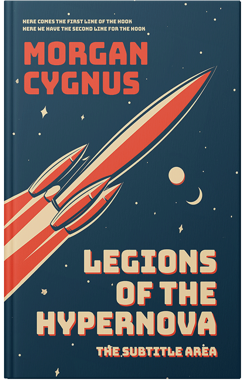 Front view of Premade Science Fiction Book Cover - Apricot