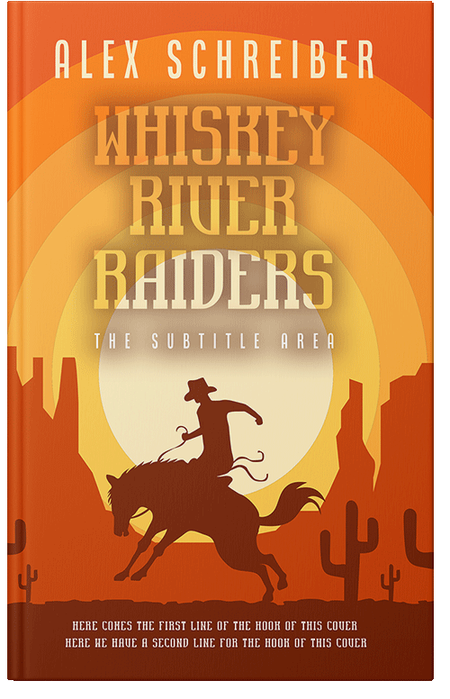 Front view of Premade Action & Adventure Book Cover - Christine