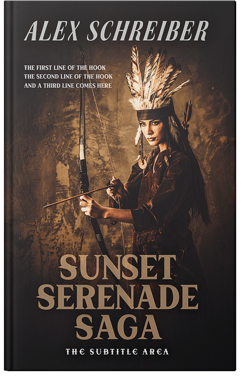 Front view of Premade Historical Book Cover - Cocoa Brown