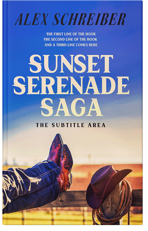 Front view of Premade Western Book Cover - Chamois