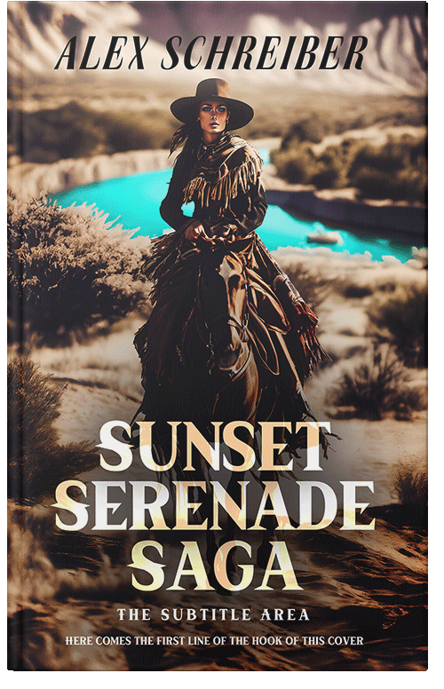 Front view of Premade Action & Adventure Book Cover - Cocoa Brown