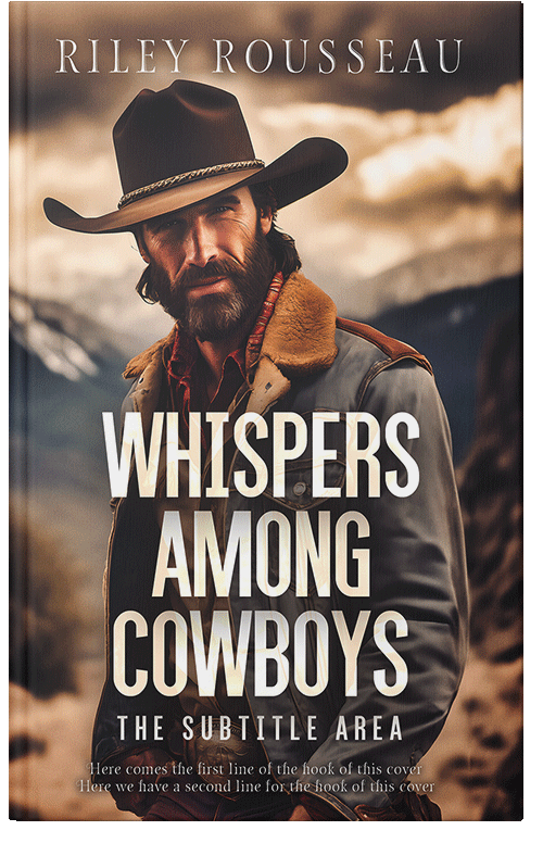 Front view of Premade Action & Adventure Book Cover - Taupe