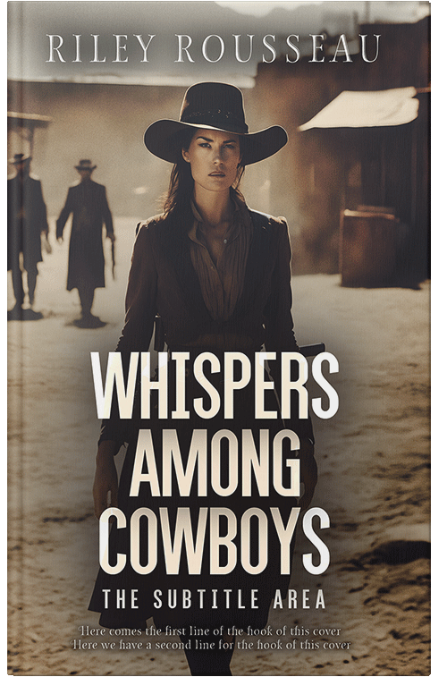 Front view of Premade Action & Adventure Book Cover - Taupe