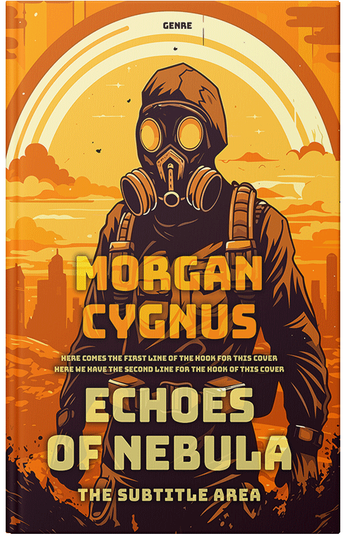 Front view of Premade Apocalyptica Book Cover - Fuel Yellow