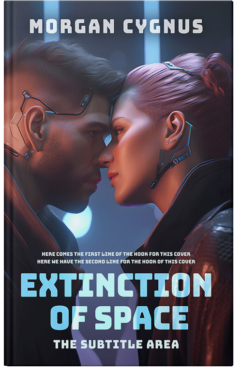 Front view of Premade Romance Book Cover - Blackcurrant