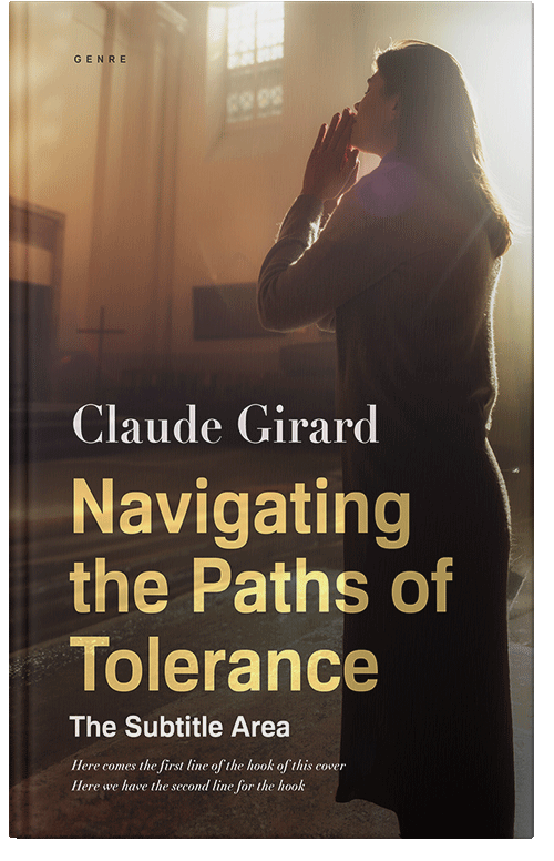 Front view of Premade Religion & Spirituality Book Cover - Tan