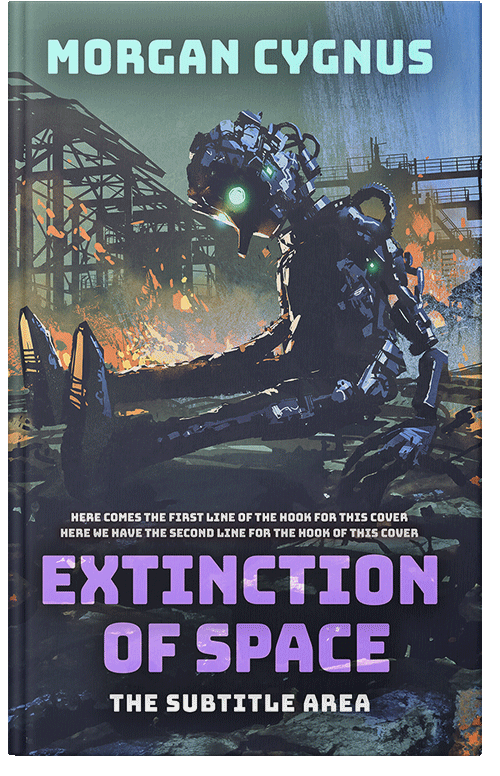 Front view of Premade Apocalyptica Book Cover - Bright Gray