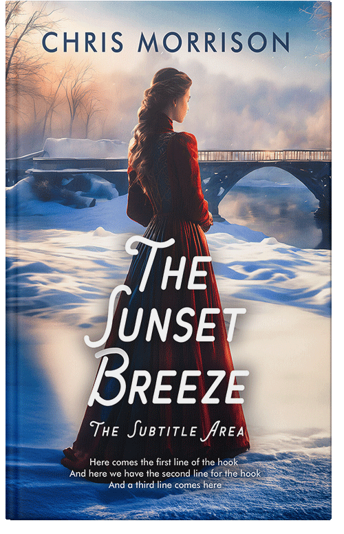 Front view of Premade Literary Fiction Book Cover - Silver Rust