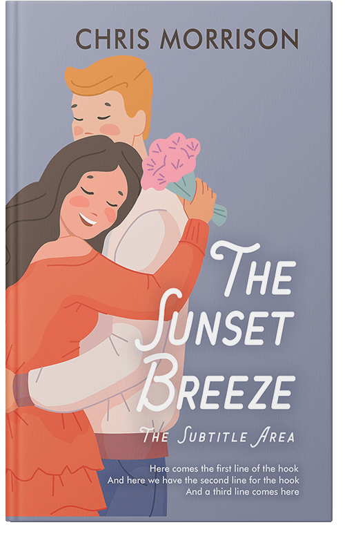 Front view of Premade Romance Book Cover - Amethyst Smoke