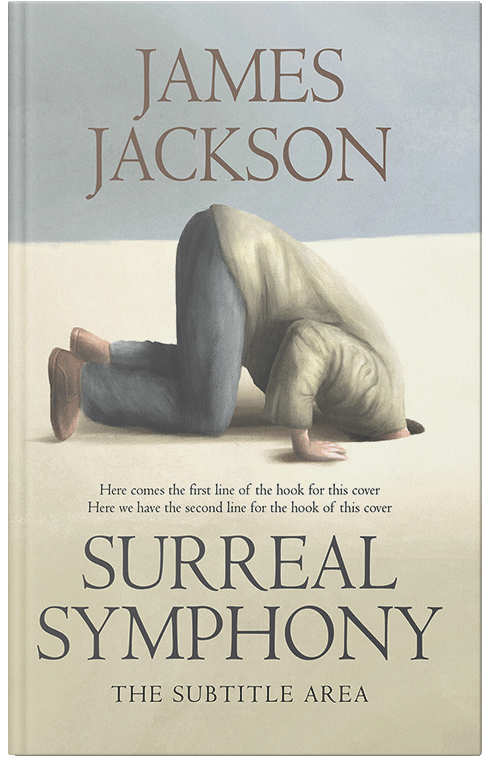 Front view of Premade Abstract Book Cover - Moon Mist