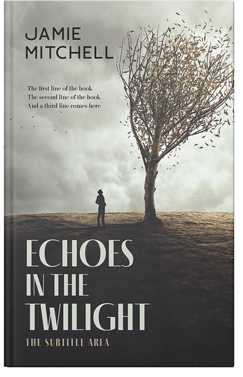 Front view of Premade Abstract Book Cover - Kangaroo