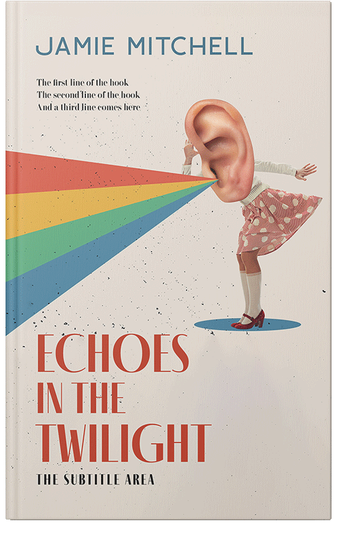 Front view of Premade Abstract Book Cover - Pearl Bush