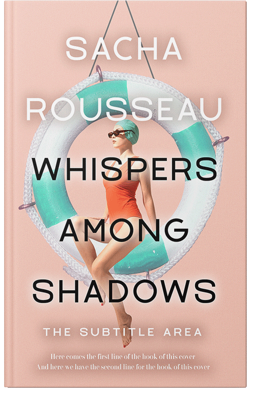 Front view of Premade Abstract Book Cover - Double Spanish White