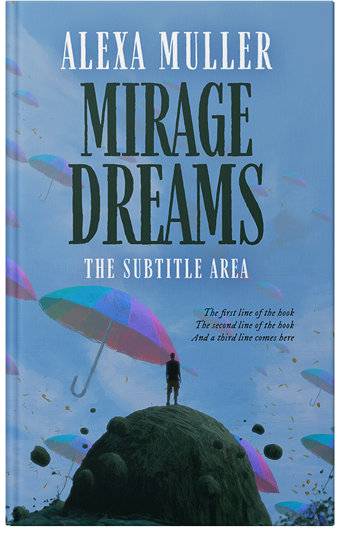 Front view of Premade Abstract Book Cover - Danube