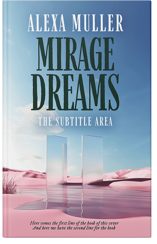 Front view of Premade Surreal Book Cover - Gray Suit