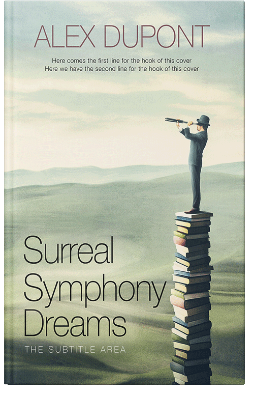 Front view of Premade Abstract Book Cover - Tana