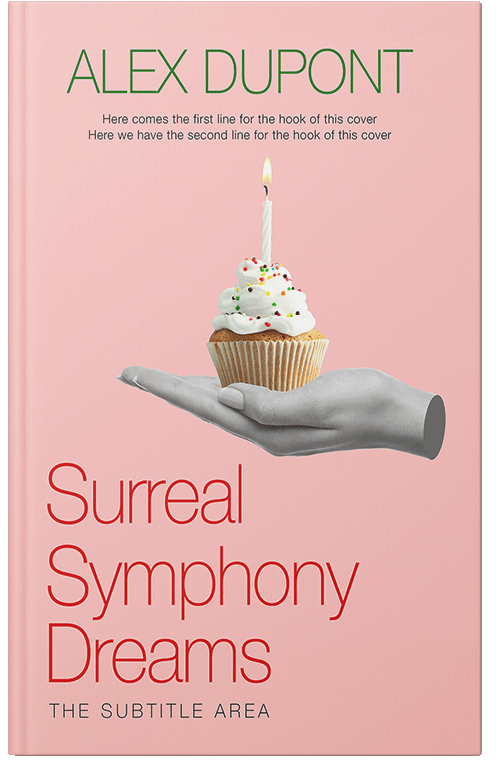 Front view of Premade Surreal Book Cover - Mandys Pink