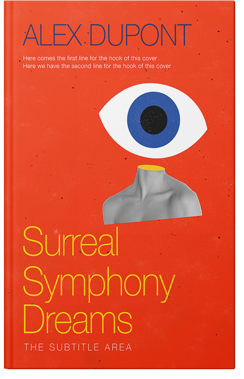 Front view of Premade Abstract Book Cover - Pomegranate