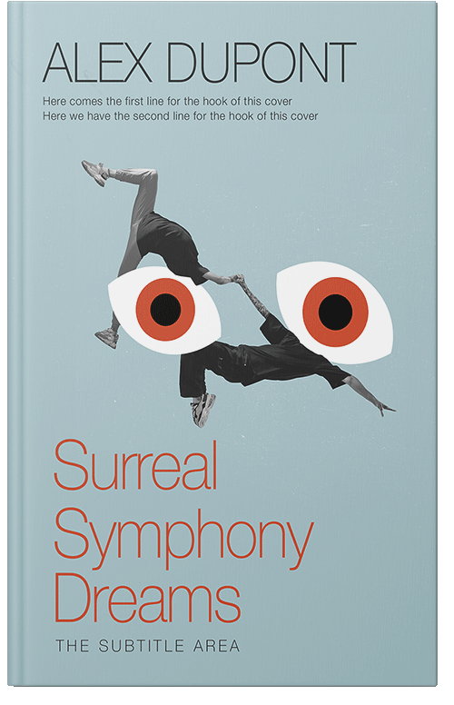 Front view of Premade Abstract Book Cover - Jungle Mist