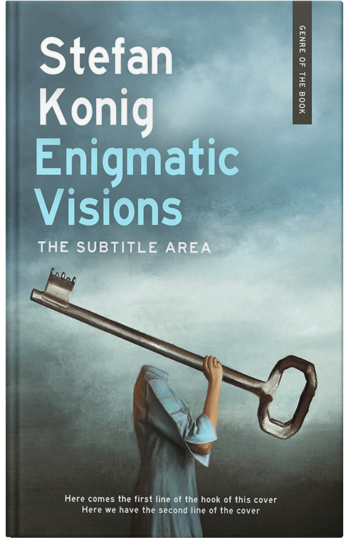 Front view of Premade Abstract Book Cover - Juniper