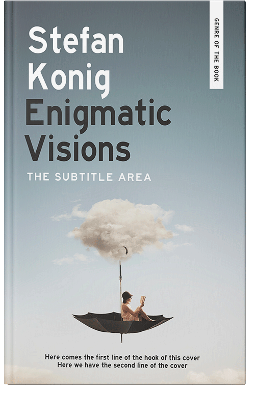 Front view of Premade Abstract Book Cover - Tiara