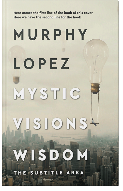 Front view of Premade Abstract Book Cover - Tana