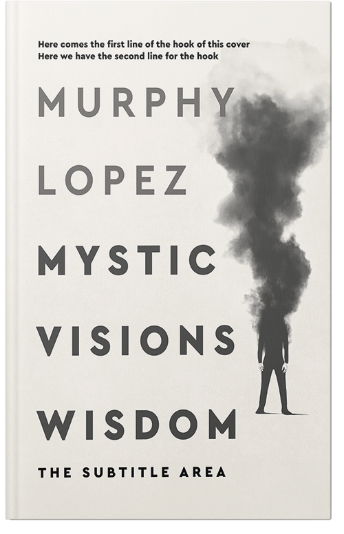 Front view of Premade Surreal Book Cover - Fuscous Gray