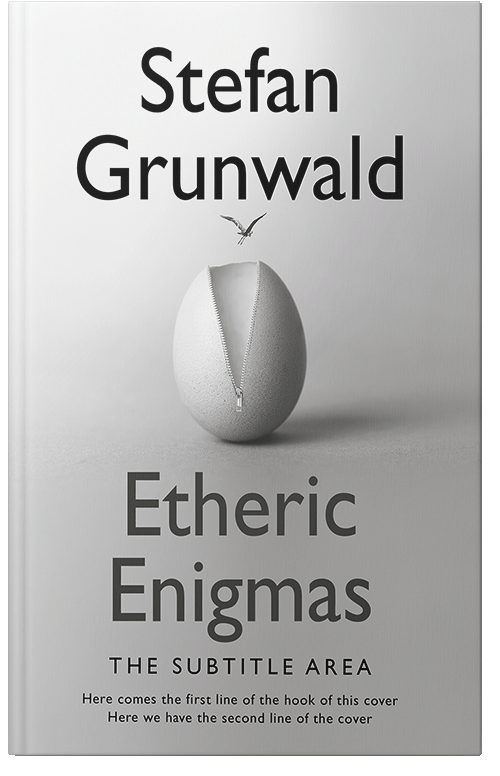 Front view of Premade Surreal Book Cover - Quill Gray