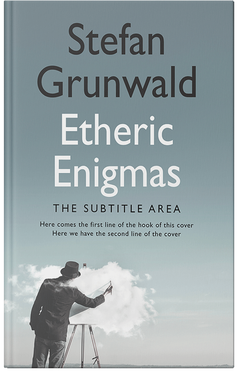 Front view of Premade Abstract Book Cover - Granny Smith