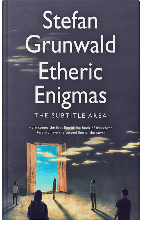 Front view of Premade Abstract Book Cover - Tuna