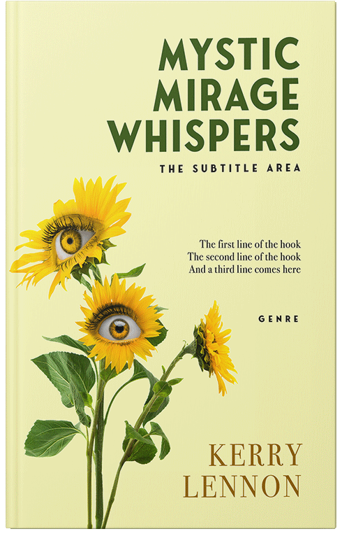 Front view of Premade Surreal Book Cover - Corn Field