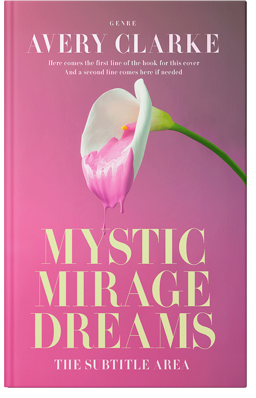 Front view of Premade Abstract Book Cover - Hopbush