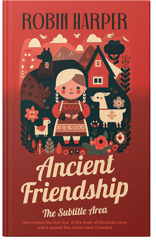 Front view of Premade Children's Book Cover - Burnt Umber