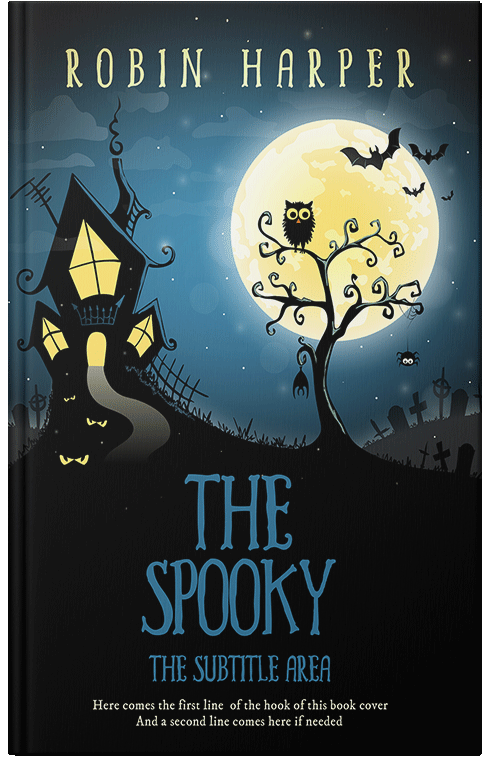 Front view of Premade Horror Book Cover - Double Colonial White