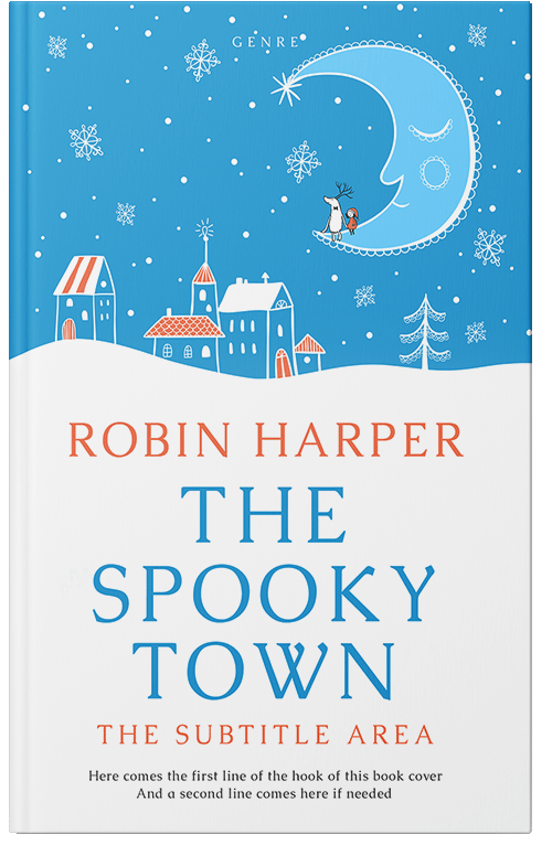 Front view of Premade Children's Book Cover - Curious Blue