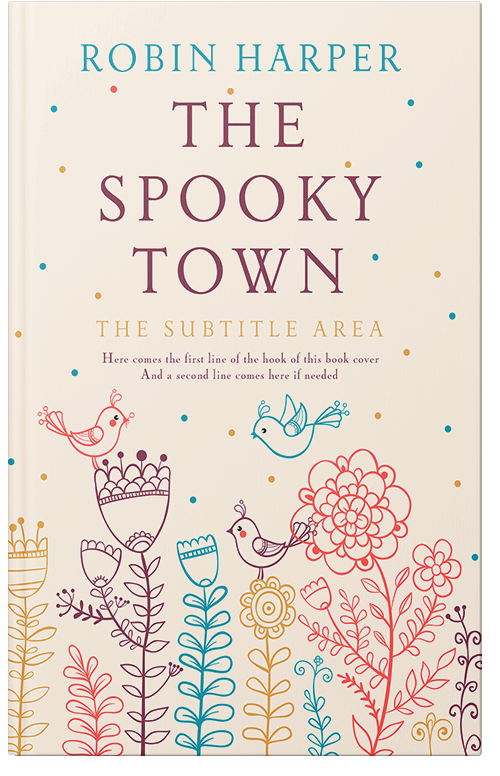 Front view of Premade Nature Book Cover - Linen