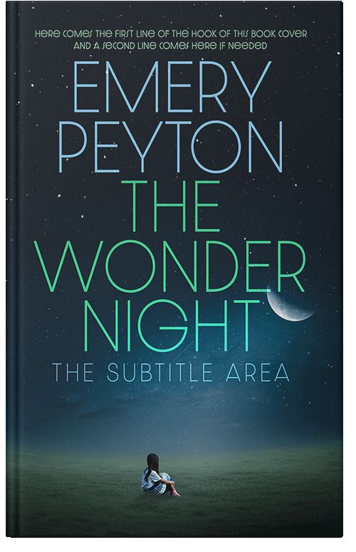 Front view of Premade Fantasy Book Cover - Black