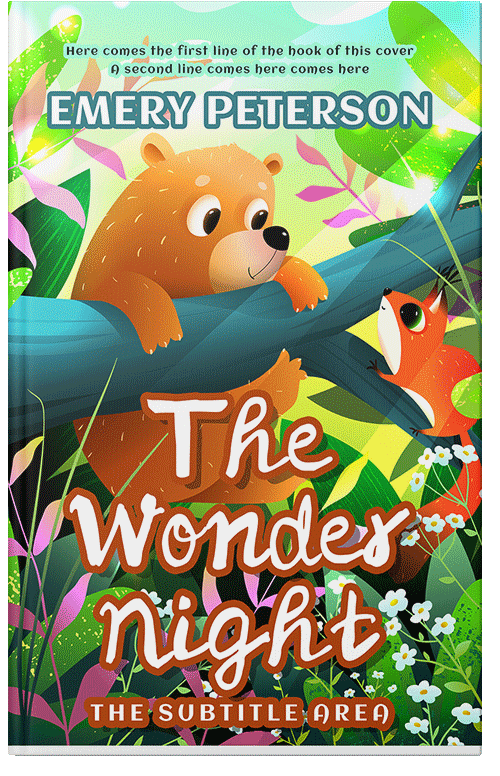 Front view of Premade Children's Book Cover - Green Pea