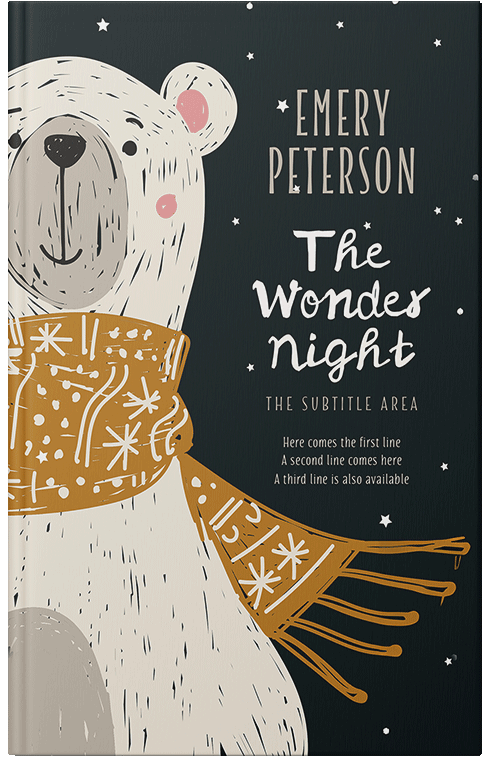 Front view of Premade Children's Book Cover - Moon Mist