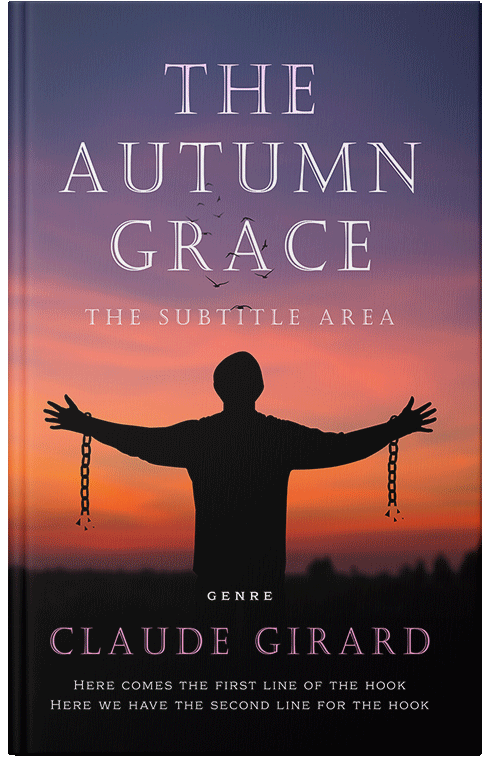 Front view of Premade Literary Fiction Book Cover - Steel Gray