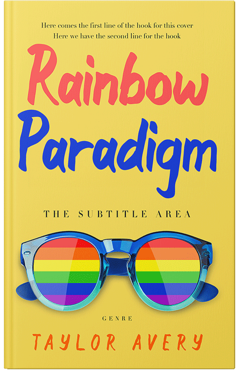 Front view of Premade Politics & Law & Society Book Cover - Energy Yellow