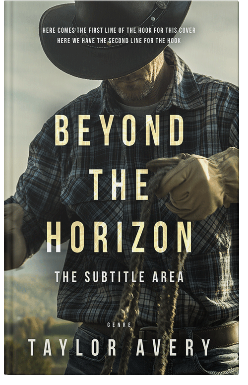 Front view of Premade Western Book Cover - Foggy Gray