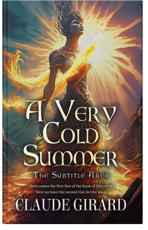 Front view of Premade Fantasy Book Cover - Taupe