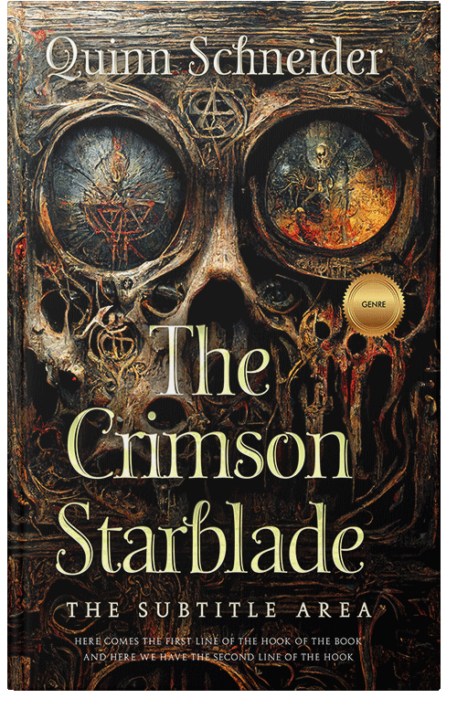 Front view of Premade Horror Book Cover - Tan