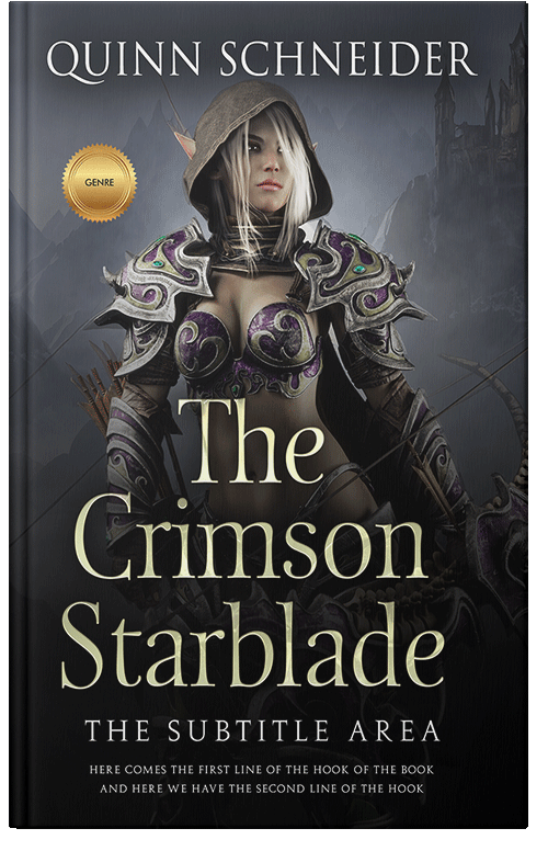 Front view of Premade Fantasy Book Cover - Shark