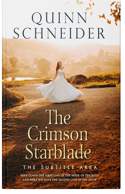 Front view of Premade Romance Book Cover - Almond